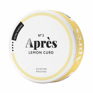 Après Lemon Curd Extra Strong 8.3mg — 8.3mg nicotine per pouch, slim format, 20 pouches