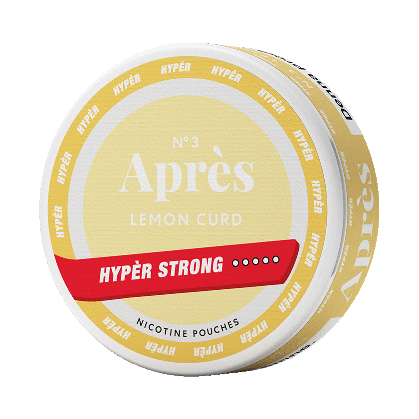 Après Lemon Curd Hypèr Strong 11mg — 11mg nicotine per pouch, slim format, 20 pouches