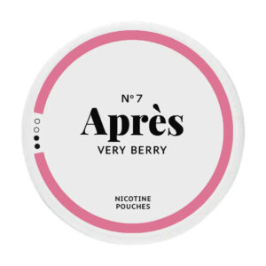 Apres Very Berry 4.4mg Nicotine Pouches — 4.4mg nicotine per pouch, slim format, 20 pouches