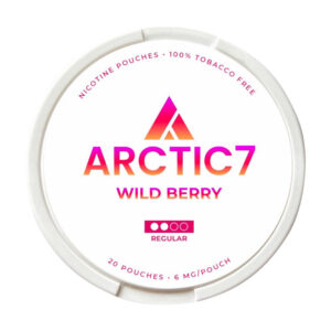 Arctic7 Wild Berry 6mg Nicotine Pouches — 6mg nicotine per pouch, slim format, 20 pouches