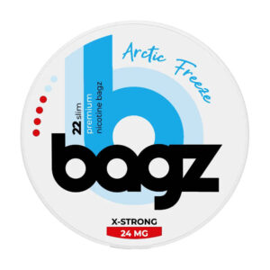 BAGZ Arctic Freeze 15.4mg Nicotine Pouches — 15.4mg nicotine per pouch, slim format, 22 pouches