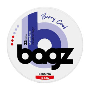 BAGZ Berry Cool 11mg Nicotine Pouches — 11mg nicotine per pouch, slim format, 22 pouches