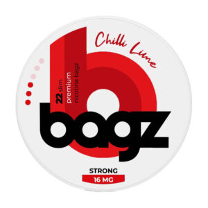 BAGZ Chilli Lime 11.3mg Nicotine Pouches — 11.3mg nicotine per pouch, slim format, 22 pouches