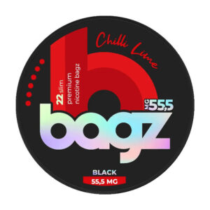 BAGZ Chilli Lime 39.4mg Nicotine Pouches — 39.4mg nicotine per pouch, slim format, 22 pouches