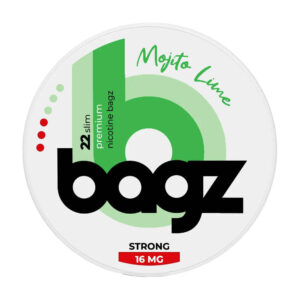 BAGZ Mojito Lime 11mg Nicotine Pouches — 11mg nicotine per pouch, slim format, 22 pouches