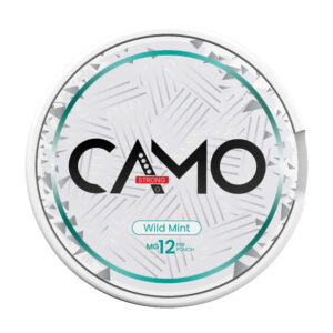 CAMO Wild Mint 12mg Nicotine Pouches — 12mg nicotine per pouch, slim format, 20 pouches