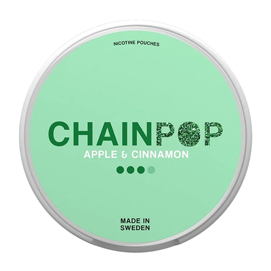CHAINPOP - Apple & Cinnamon — 9mg nicotine per pouch, slim format, 20 pouches