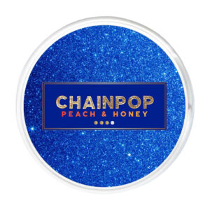 Chainpop Peach & Honey 9mg Nicotine Pouches — 9mg nicotine per pouch, slim format, 20 pouches