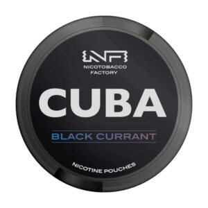 Cuba Black Currant 43mg Nicotine Pouches — 43mg nicotine per pouch, slim format, 20 pouches