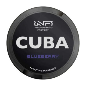 Cuba Blueberry 43mg Nicotine Pouches — 43mg nicotine per pouch, slim format, 20 pouches
