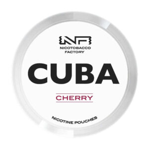 Cuba Cherry 10.4mg Nicotine Pouches — 10.4mg nicotine per pouch, slim format, 20 pouches