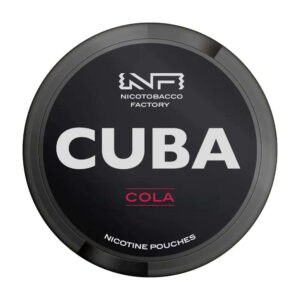 Cuba Cola 43mg Nicotine Pouches — 43mg nicotine per pouch, slim format, 20 pouches