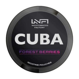 Cuba Forest Berries 43mg Nicotine Pouches — 43mg nicotine per pouch, slim format, 20 pouches