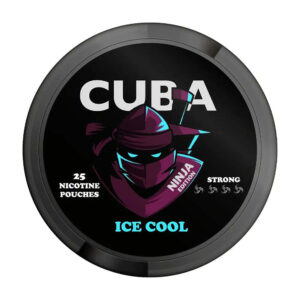 Cuba Ice Cool 16.5mg Nicotine Pouches — 16.5mg nicotine per pouch, slim format, 25 pouches