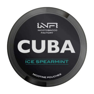 Cuba Ice Spearmint 43mg Nicotine Pouches — 43mg nicotine per pouch, slim format, 20 pouches