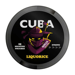 Cuba Liquorice 16.5mg Nicotine Pouches — 16.5mg nicotine per pouch, slim format, 25 pouches