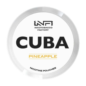 Cuba Pineapple 10.4mg Nicotine Pouches — 10.4mg nicotine per pouch, slim format, 20 pouches