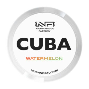 Cuba Watermelon 10.4mg Nicotine Pouches — 10.4mg nicotine per pouch, slim format, 20 pouches