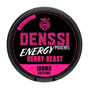 Denssi Berry Beast 100mg Nicotine Pouches — 100mg nicotine per pouch, slim format, 15 pouches