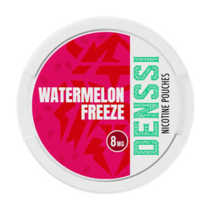 Denssi Watermelon Freeze 4mg Nicotine Pouches — 4mg nicotine per pouch, slim format, 20 pouches