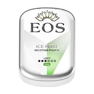 Eos Ice Mint 6mg Nicotine Pouches — 6mg nicotine per pouch, slim format, 20 pouches