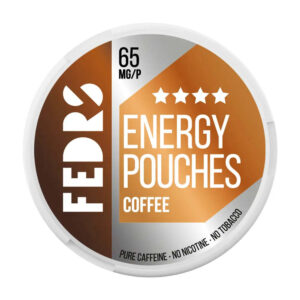 FEDRS Coffee 65mg Nicotine Pouches — 65mg nicotine per pouch, slim format, 20 pouches