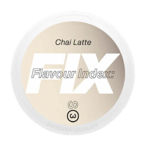 Fix Chai Latte 8.4mg Nicotine Pouches — 8.4mg nicotine per pouch, slim format, 20 pouches