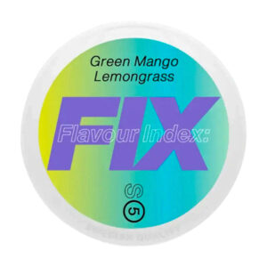 Fix Green Mango Lemongrass 11.5mg Nicotine Pouches — 11.5mg nicotine per pouch, slim format, 20 pouches