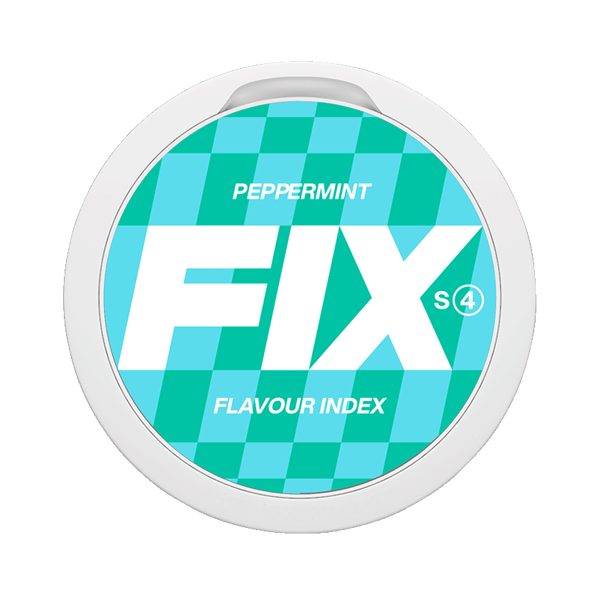 FIX Peppermint 11.2mg — 11.2mg nicotine per pouch, slim format, 20 pouches