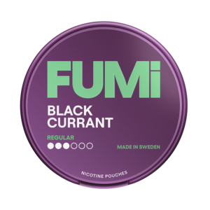 FUMi Blackcurrant Regular 4mg — 4mg nicotine per pouch, regular format, 20 pouches