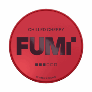 FUMi Chilled Cherry 8mg — 8mg nicotine per pouch, slim format, 20 pouches