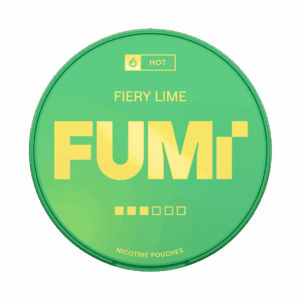 FUMi Fiery Lime 8mg — 8mg nicotine per pouch, slim format, 20 pouches