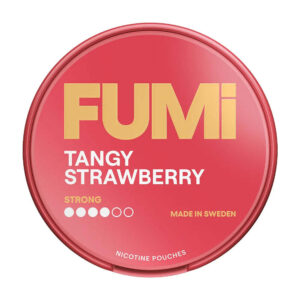 FUMi Tangy Strawberry 8mg Nicotine Pouches — 8mg nicotine per pouch, slim format, 20 pouches
