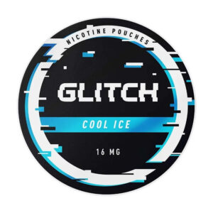 Glitch Cool Ice 12.8mg Nicotine Pouches — 12.8mg nicotine per pouch, slim format, 20 pouches