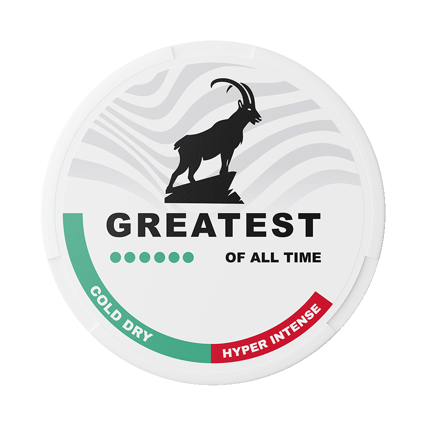 Greatest Cold Dry Hyper Intense 17mg — 17mg nicotine per pouch, slim format, 20 pouches