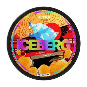 Iceberg Energy Mango 40mg Nicotine Pouches — 40mg nicotine per pouch, slim format, 30 pouches