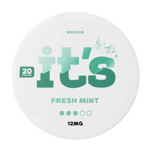 it's Fresh Mint 12mg Nicotine Pouches — 12mg nicotine per pouch, slim format, 20 pouches