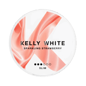 Kelly White Sparkling Strawberry 5mg — 5mg nicotine per pouch, slim format, 20 pouches