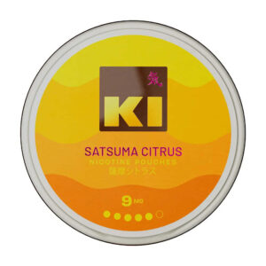 Ki Satsuma Citrus 9mg Nicotine Pouches — 9mg nicotine per pouch, slim format, 18 pouches