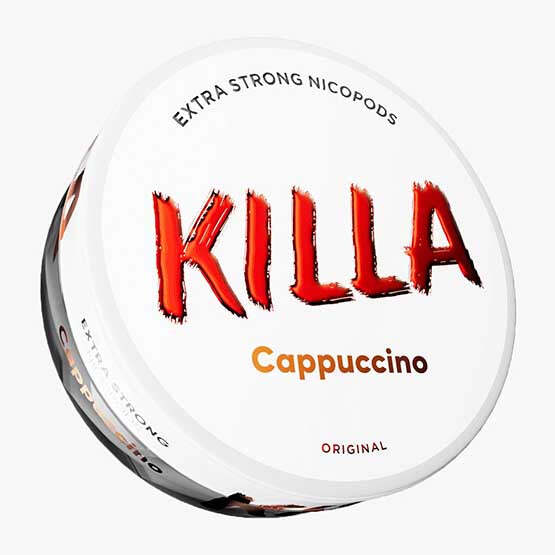 KILLA - Cappuccino — 12.8mg nicotine per pouch, slim format, 20 pouches