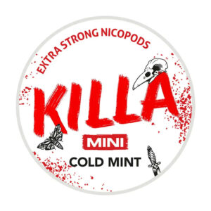 KILLA Cold Mint 8mg Nicotine Pouches — 8mg nicotine per pouch, mini format, 30 pouches