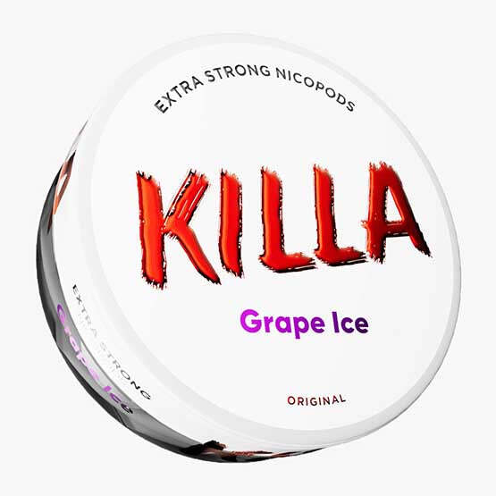 KILLA - Grape Ice — 12.8mg nicotine per pouch, slim format, 20 pouches