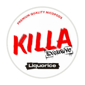 KILLA Liquorice 13.2mg Nicotine Pouches — 13.2mg nicotine per pouch, slim format, 20 pouches