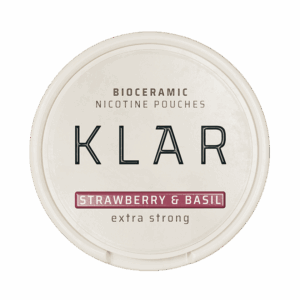 KLAR Strawberry & Basil Extra Strong Mini 9mg — 9.4mg nicotine per pouch, mini format, 20 pouches