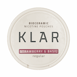 KLAR Strawberry & Basil Regular Mini 3mg — 3.2mg nicotine per pouch, regular format, 20 pouches
