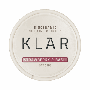 KLAR Strawberry & Basil Strong Mini 6mg — 6.4mg nicotine per pouch, mini format, 20 pouches