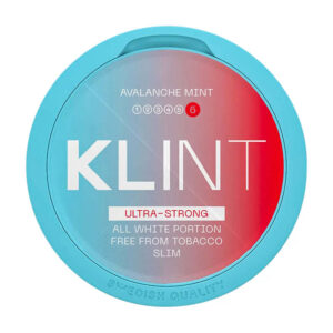 Klint Avalanche Mint 17.5mg Nicotine Pouches — 17.5mg nicotine per pouch, slim format, 20 pouches