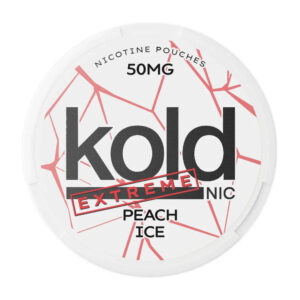 koldnic Peach Ice 33mg Nicotine Pouches — 33mg nicotine per pouch, slim format, 20 pouches