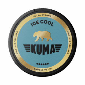 KUMA Ice Cool Ultra Strong 13.8mg — 13.8mg nicotine per pouch, slim format, 20 pouches