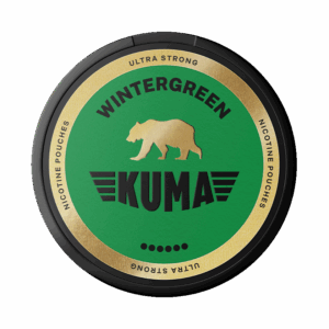 KUMA Wintergreen Ultra Strong 11mg — 11mg nicotine per pouch, slim format, 20 pouches